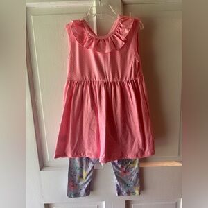 Pink Polka Dot Outfit with Leggings